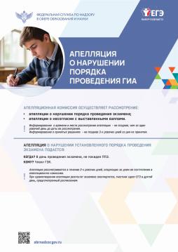 Апелляция о нарушении порядка проведения ЕГЭ